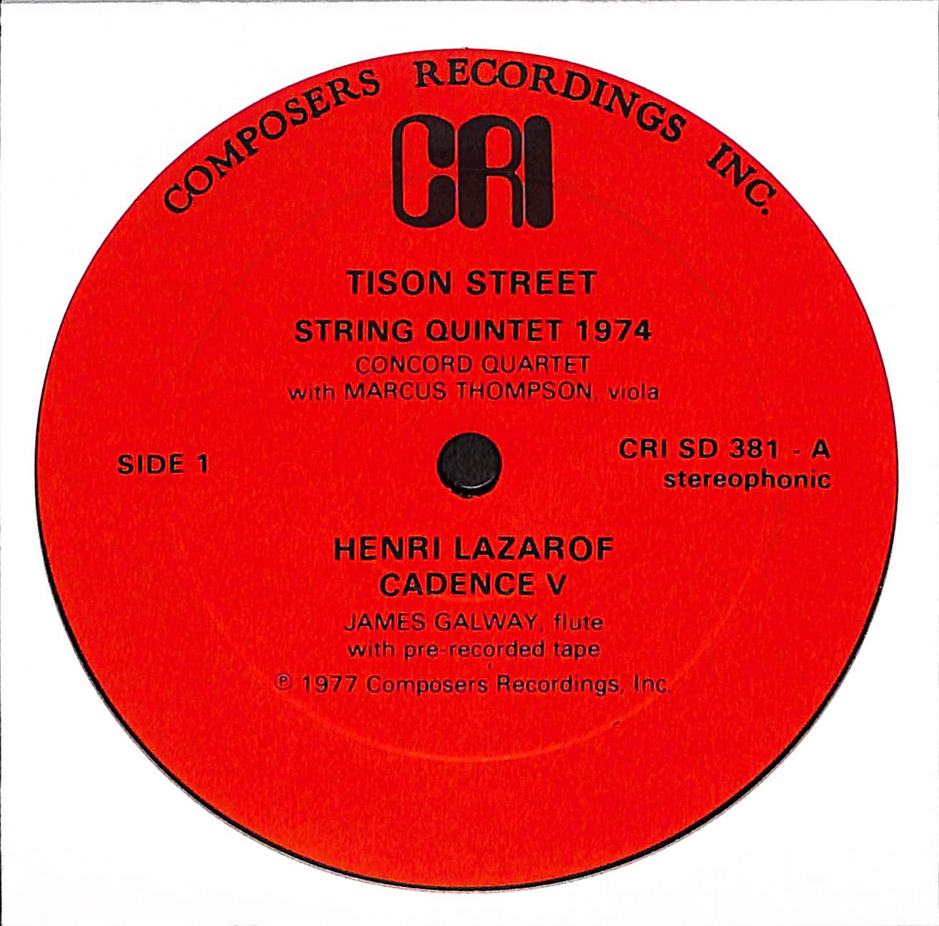 Small Groups (String Quartet In C# Minor / String Quintet 1974 / Cadence V)