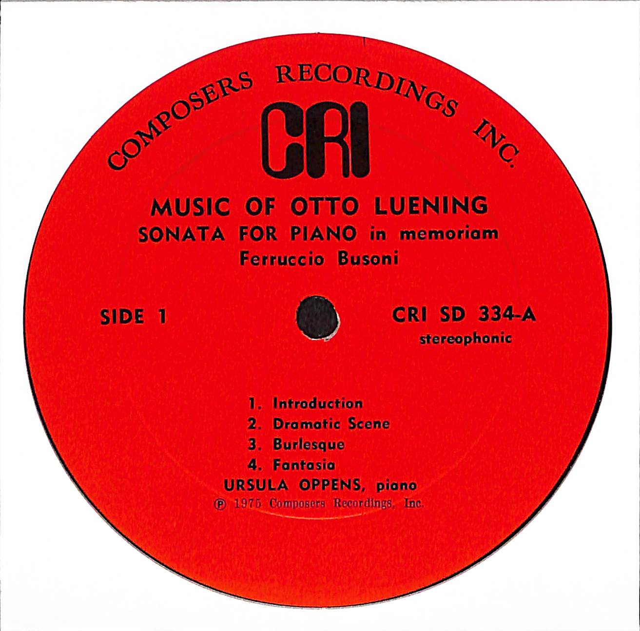 Music Of Otto Luening