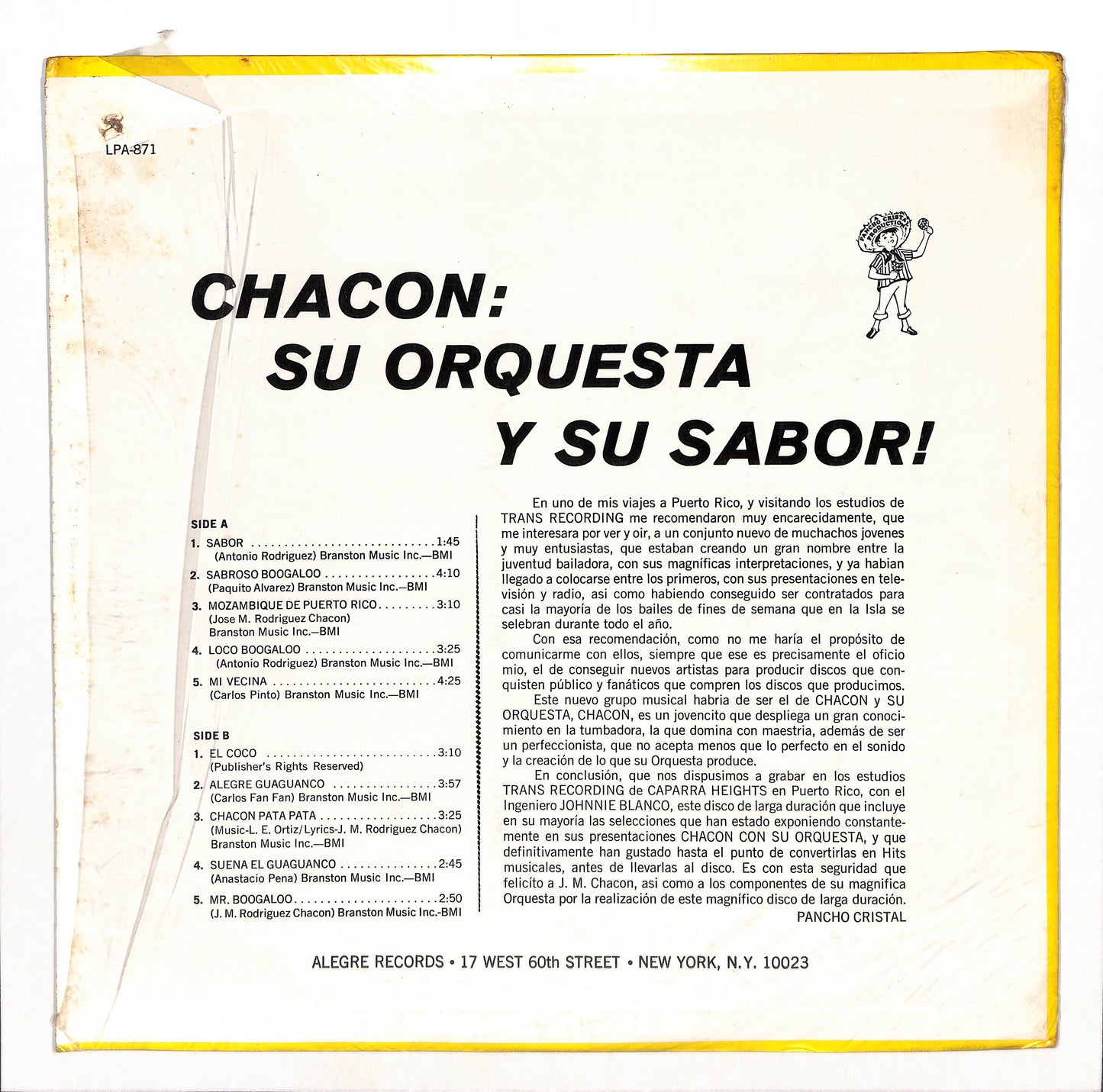 Chacon: Su Orquesta Y Su Sabor