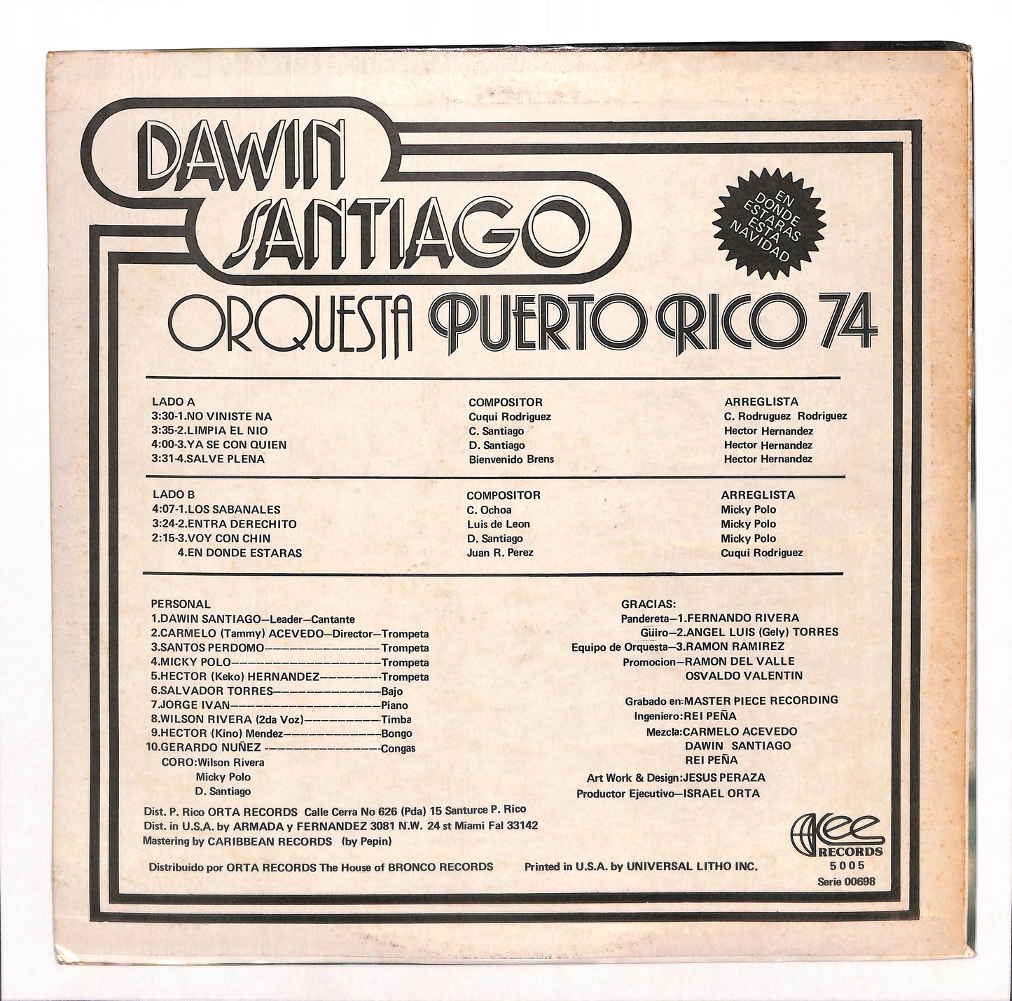 Dawin Santiago Orquesta Puerto Rico 74