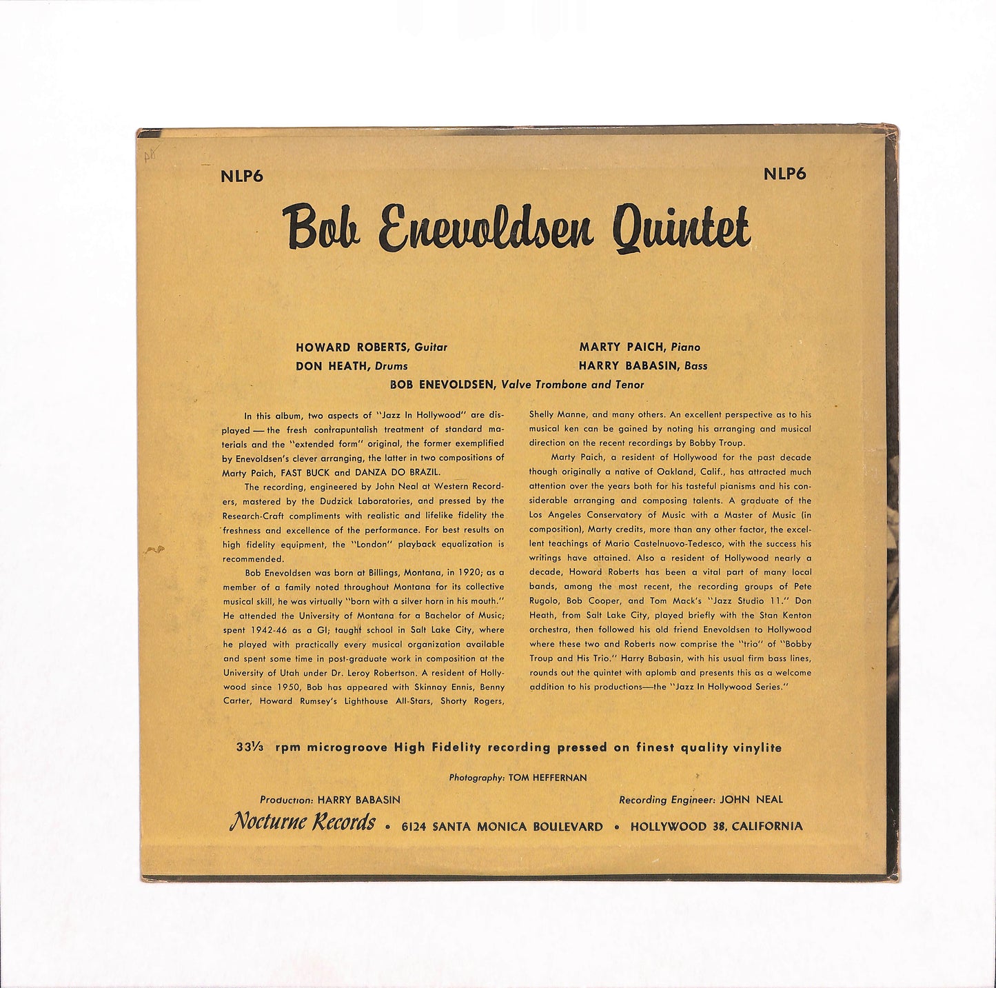 Bob Enevoldsen Quintet