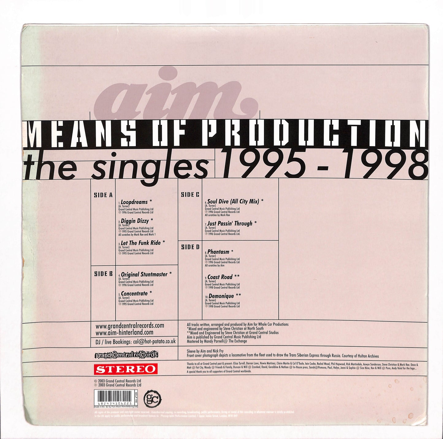 Means Of Production (The Singles 1995 - 1998)