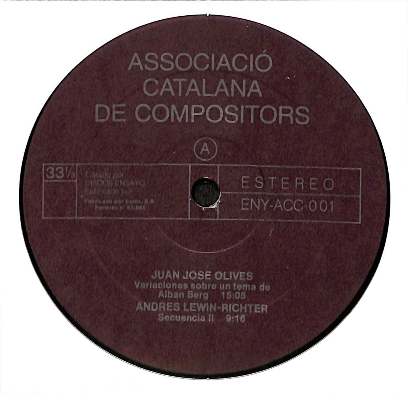 Associació Catalana De Compositors Vol. 1