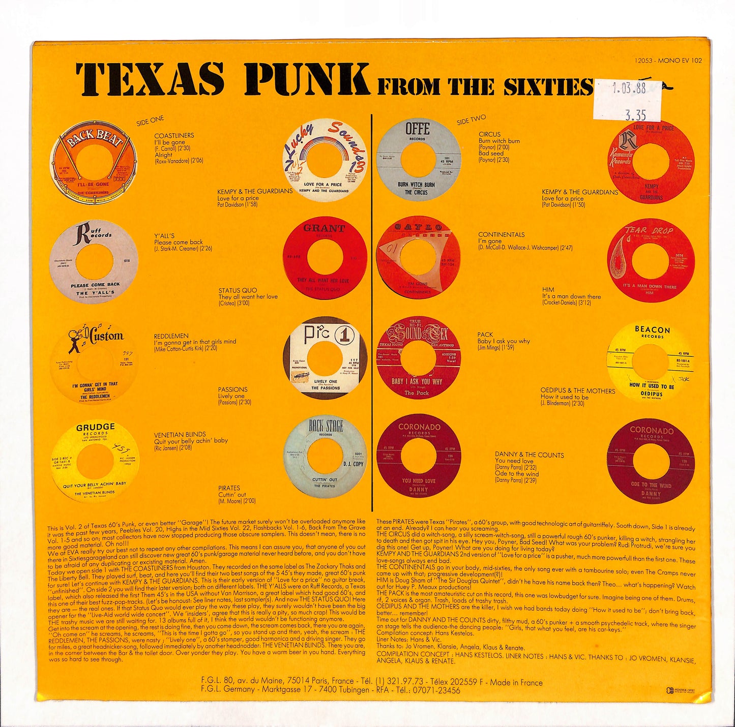 Texas Punk From The Sixties (Vol. 2)