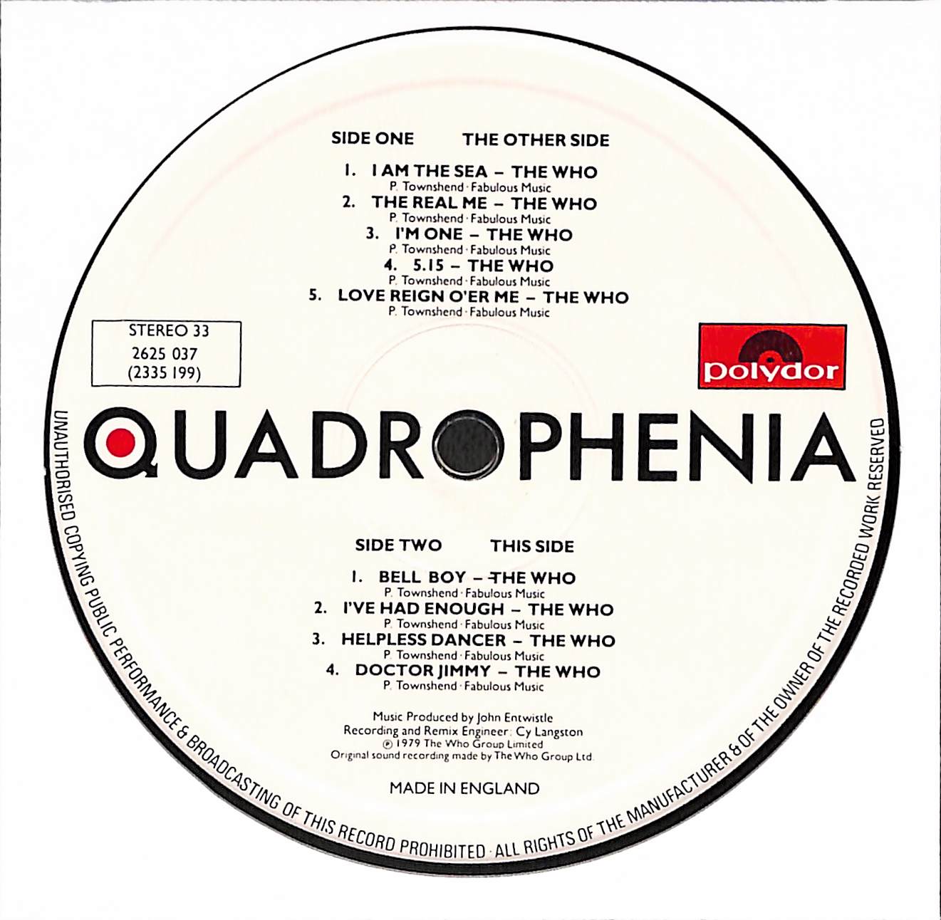 Quadrophenia (Music From The Soundtrack Of The Who Film)