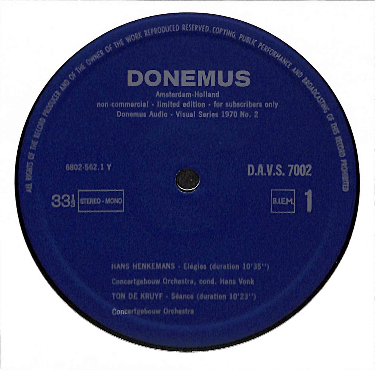 Donemus Audio-Visual Series 7002