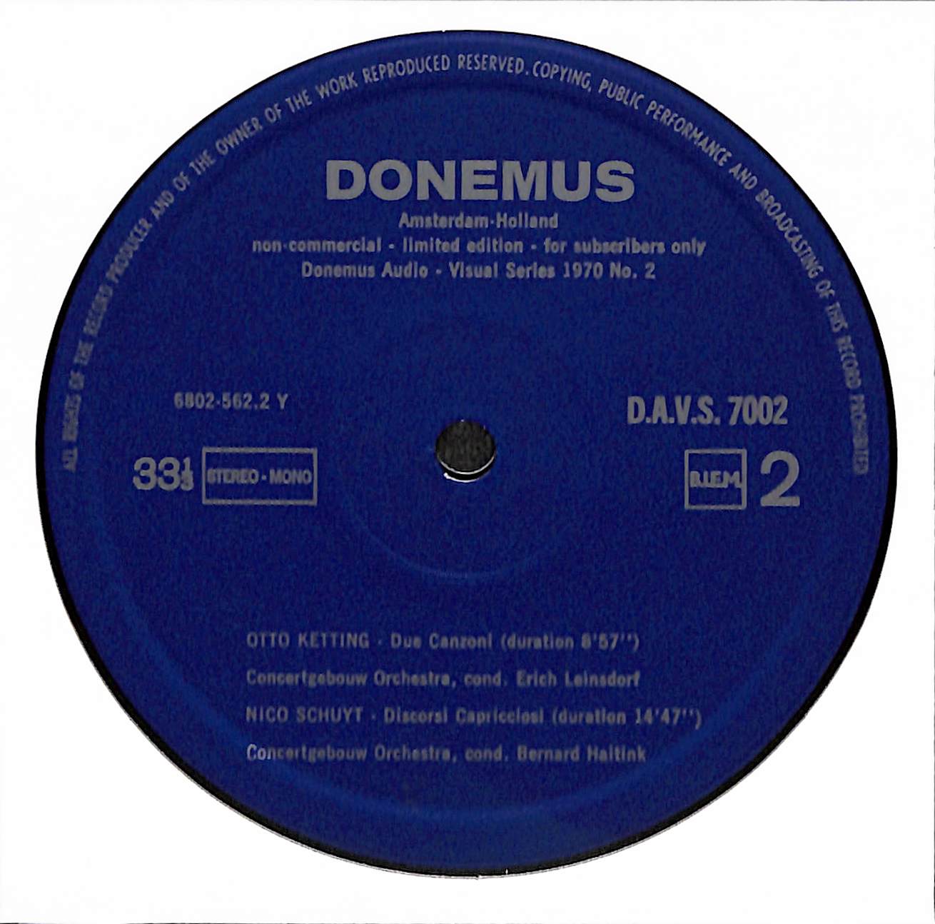 Donemus Audio-Visual Series 7002