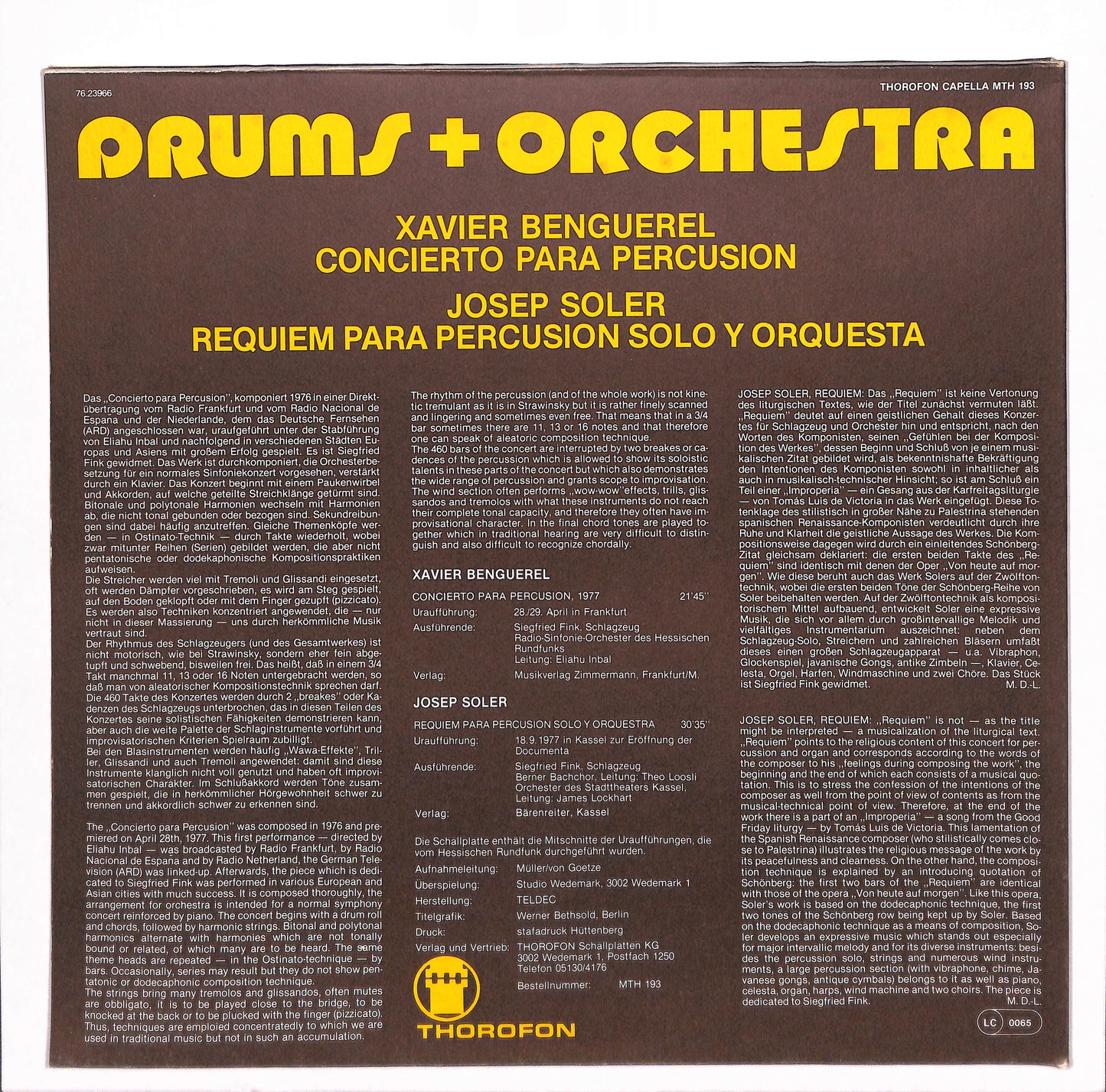 Drums + Orchestra: Concierto / Requiem