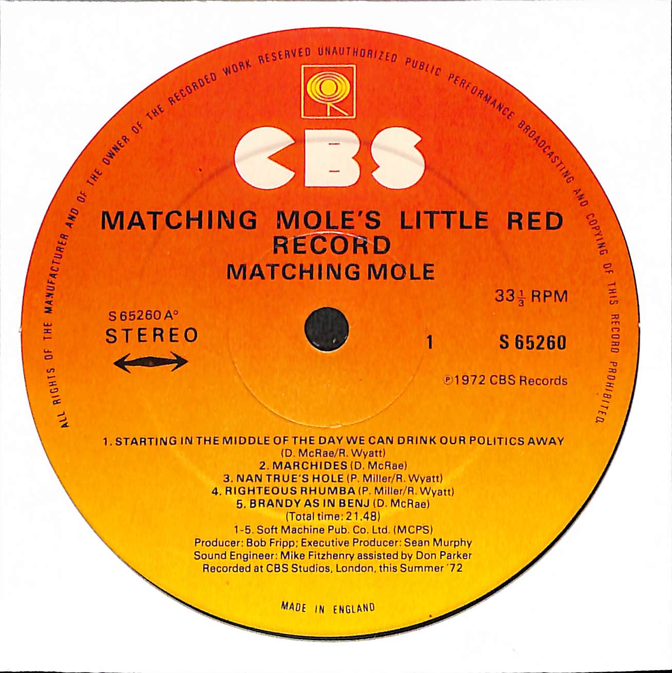 Matching Mole's Little Red Record