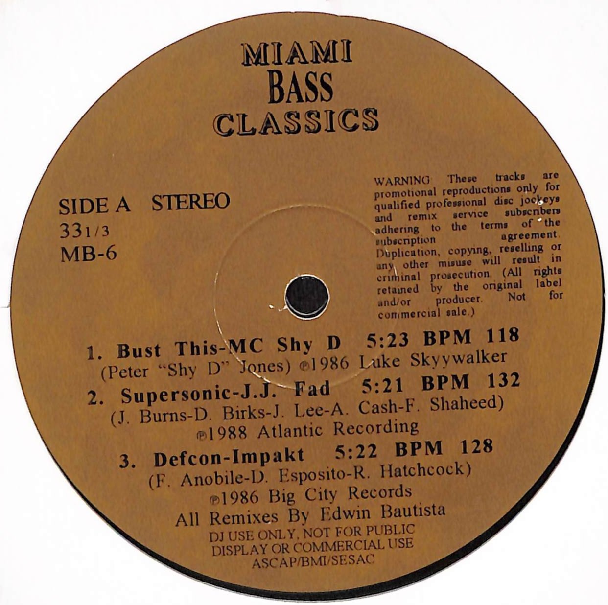 Miami Bass Classics Vol. 6