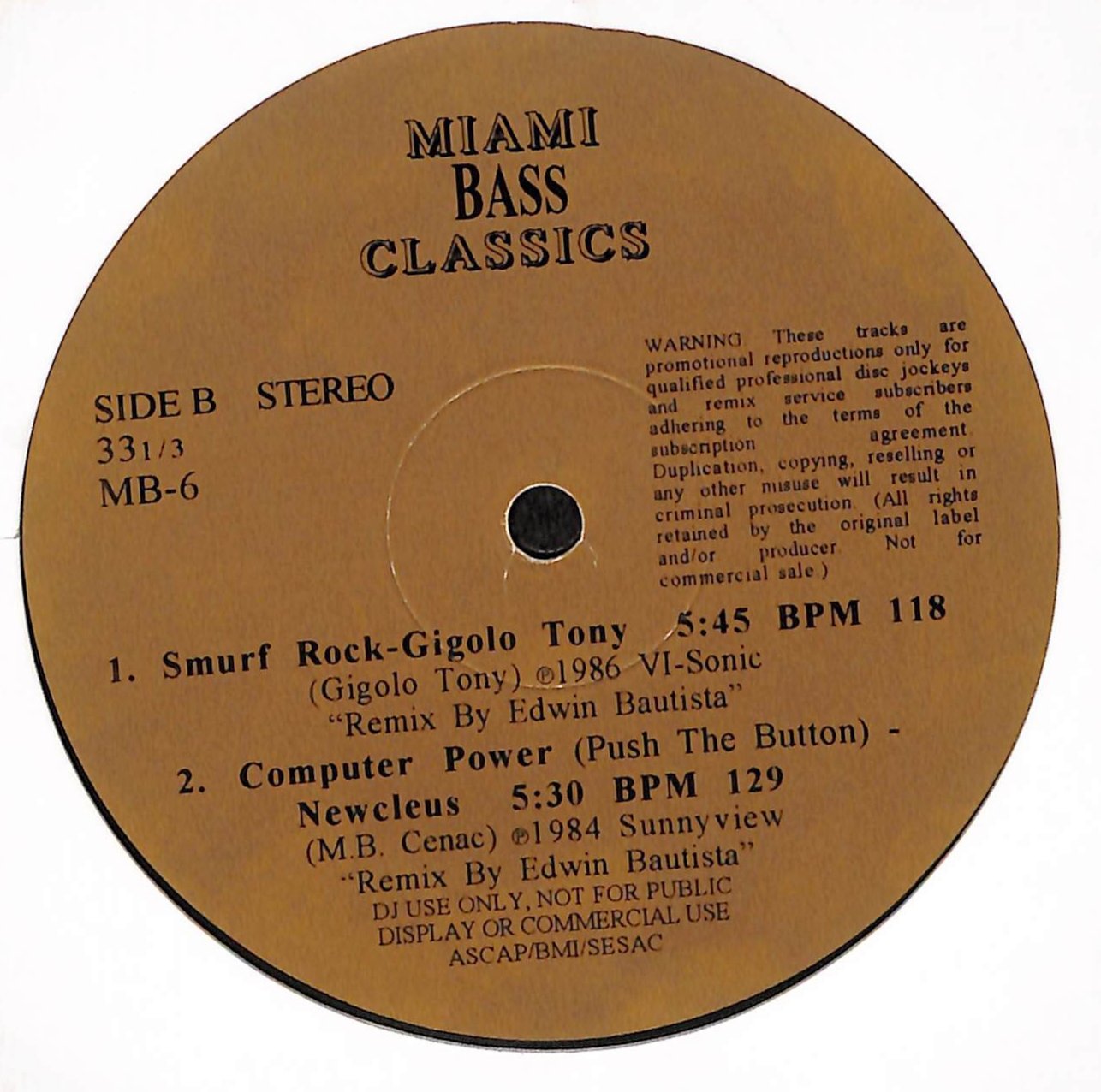 Miami Bass Classics Vol. 6