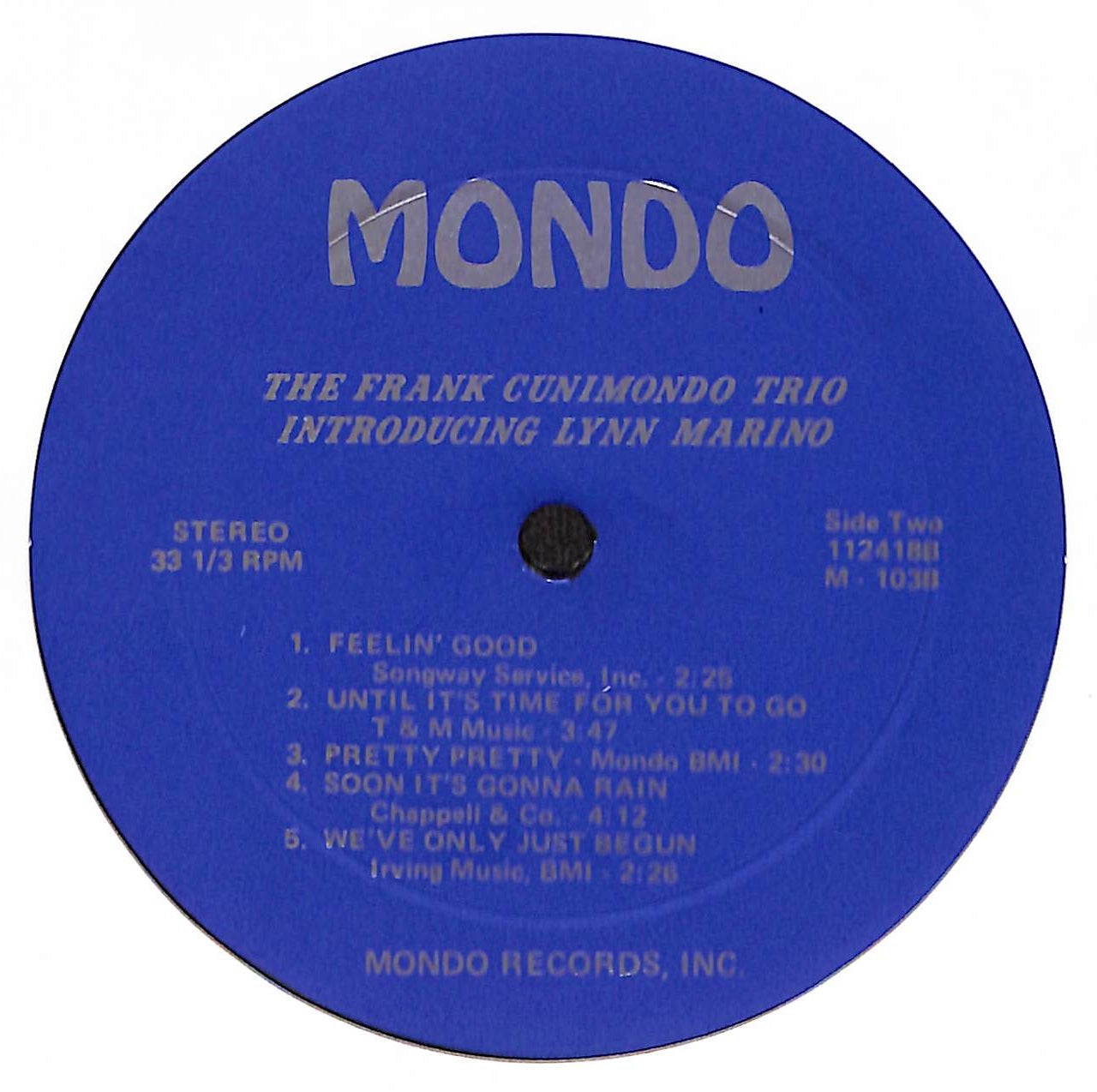 The Frank Cunimondo Trio Introducing Lynn Marino – ELLA ONLINE