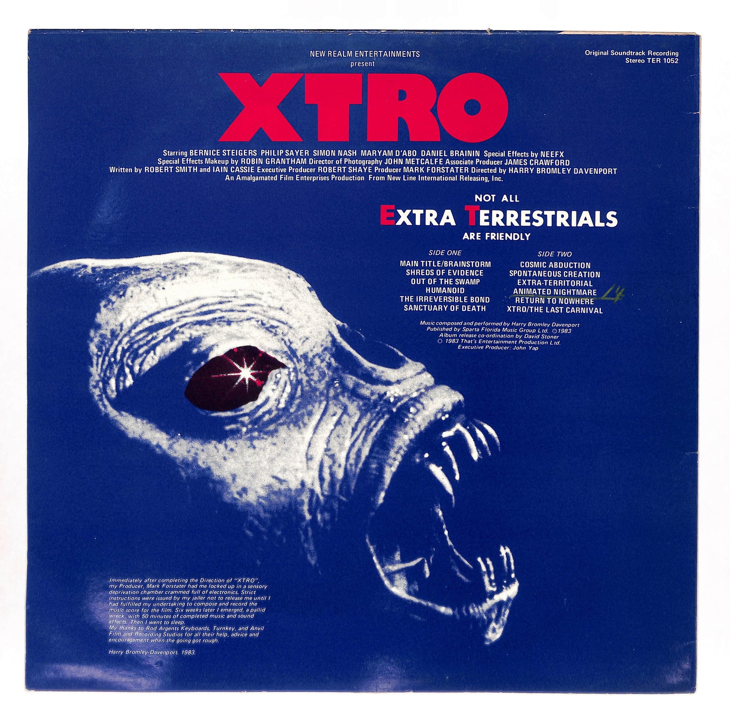 Xtro (Original Soundtrack Recording)