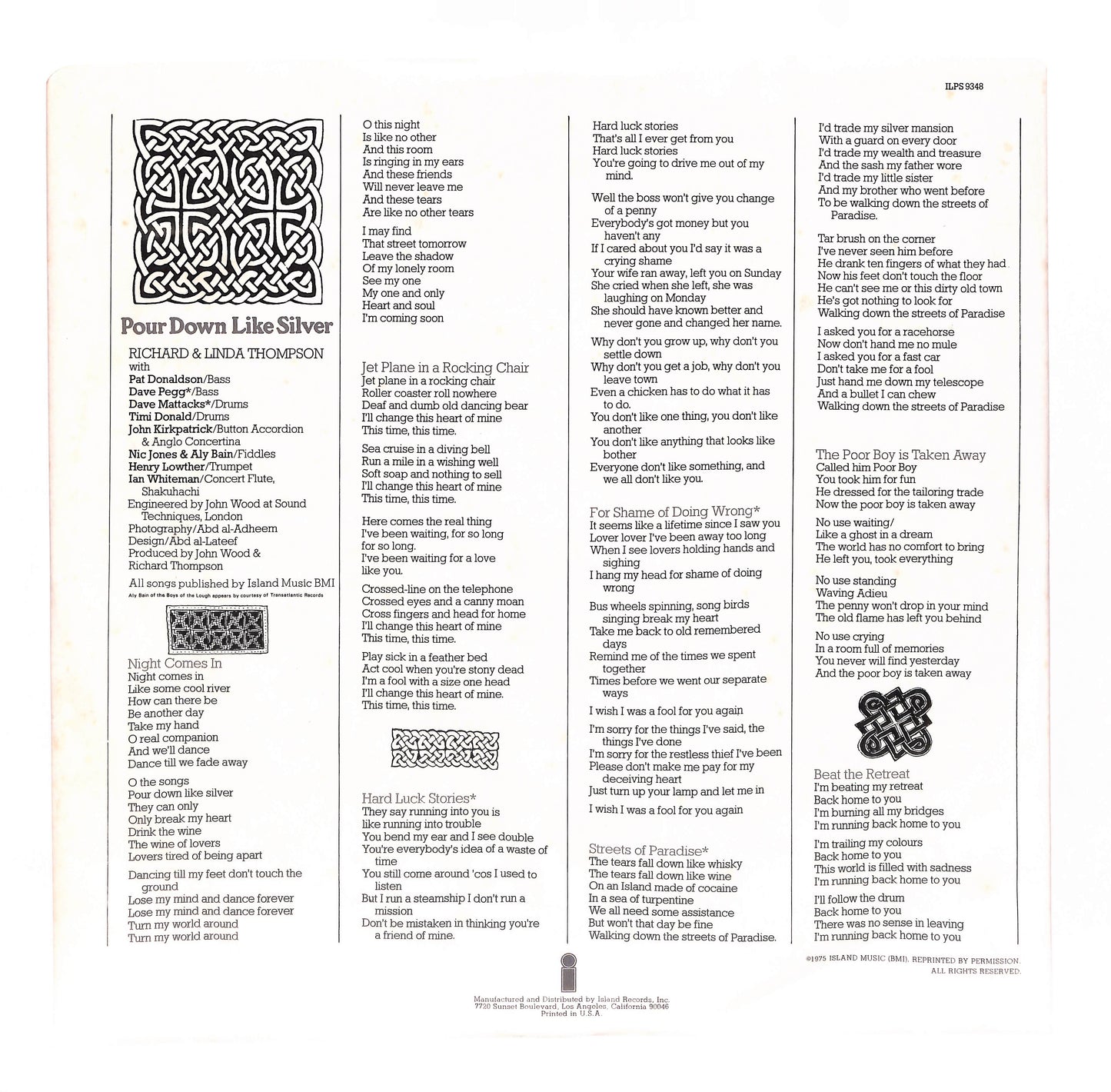 Pour Down Like Silver