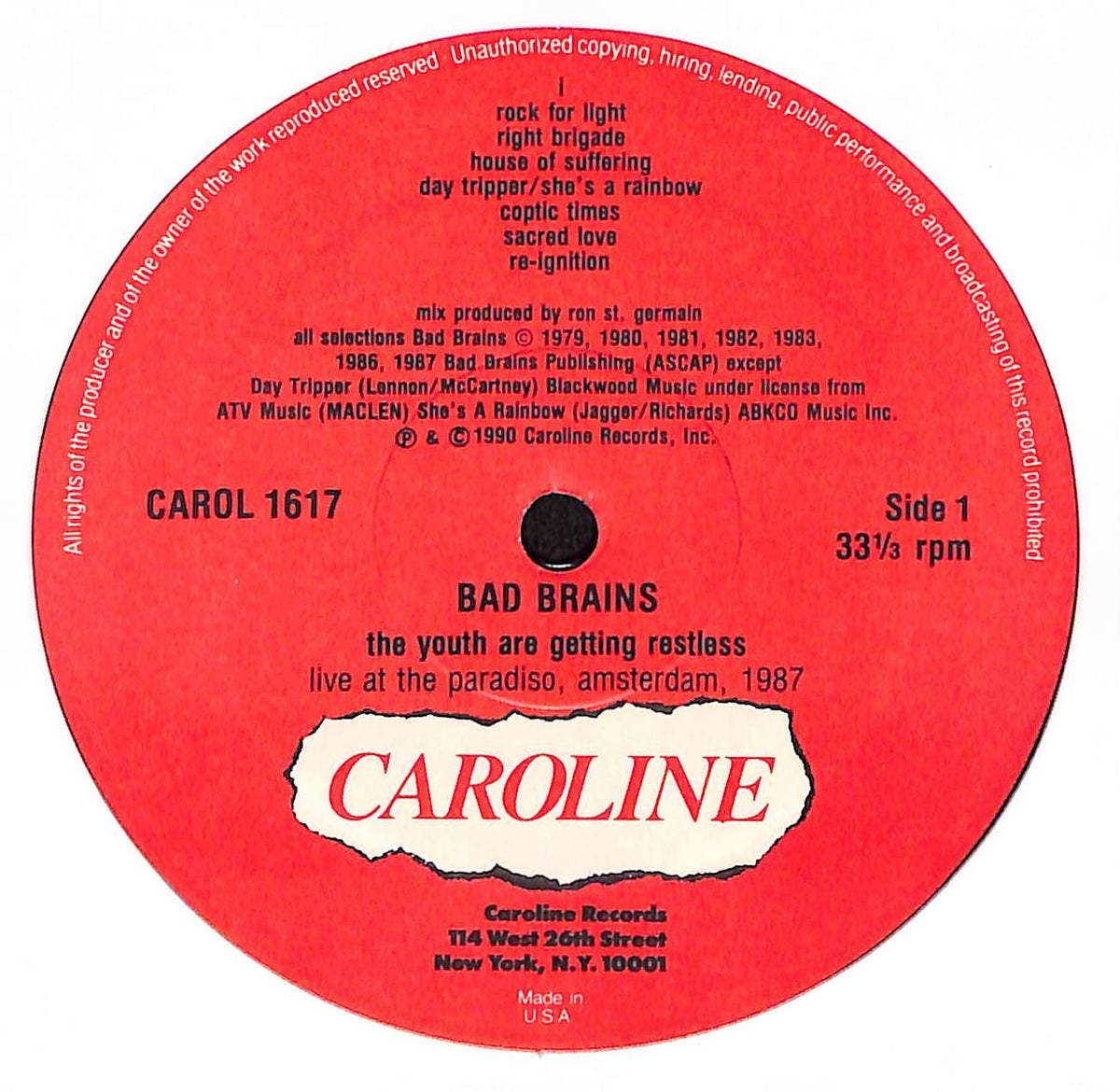 The Youth Are Getting Restless (Live At The Paradiso, Amsterdam, 1987 ...