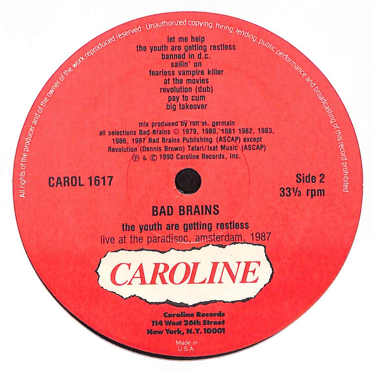 The Youth Are Getting Restless (Live At The Paradiso, Amsterdam, 1987 ...