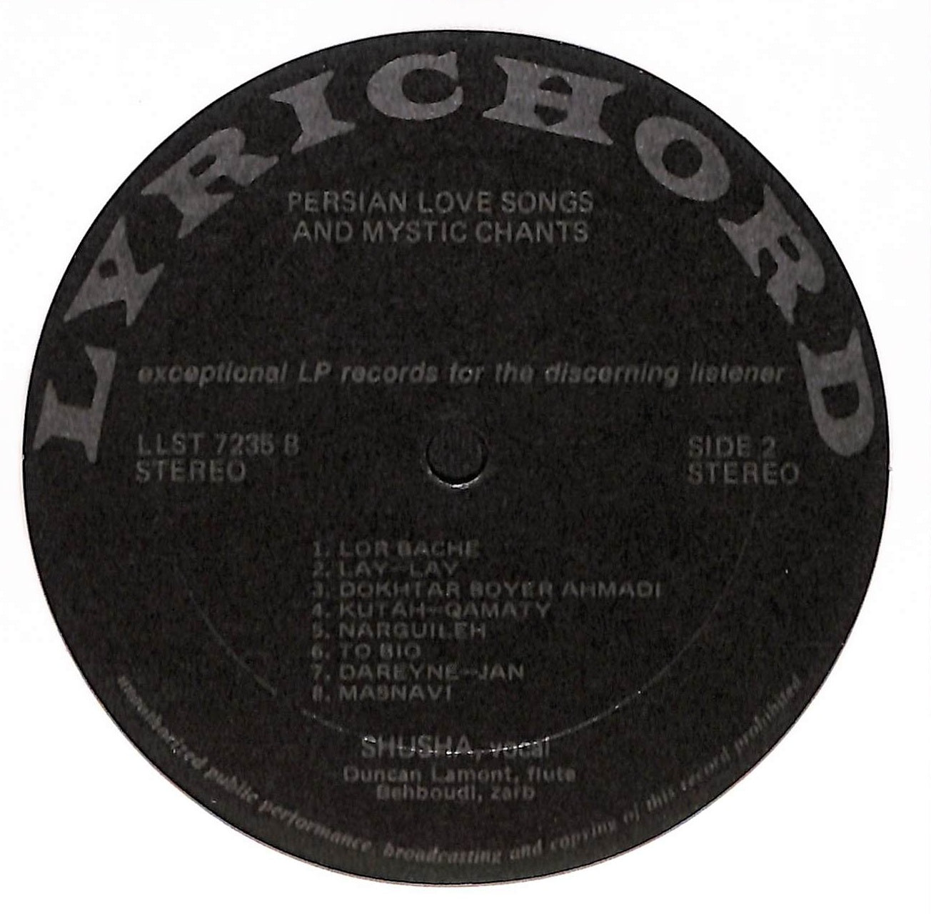 Persian Love Songs And Mystic Chants Sung By Shusha