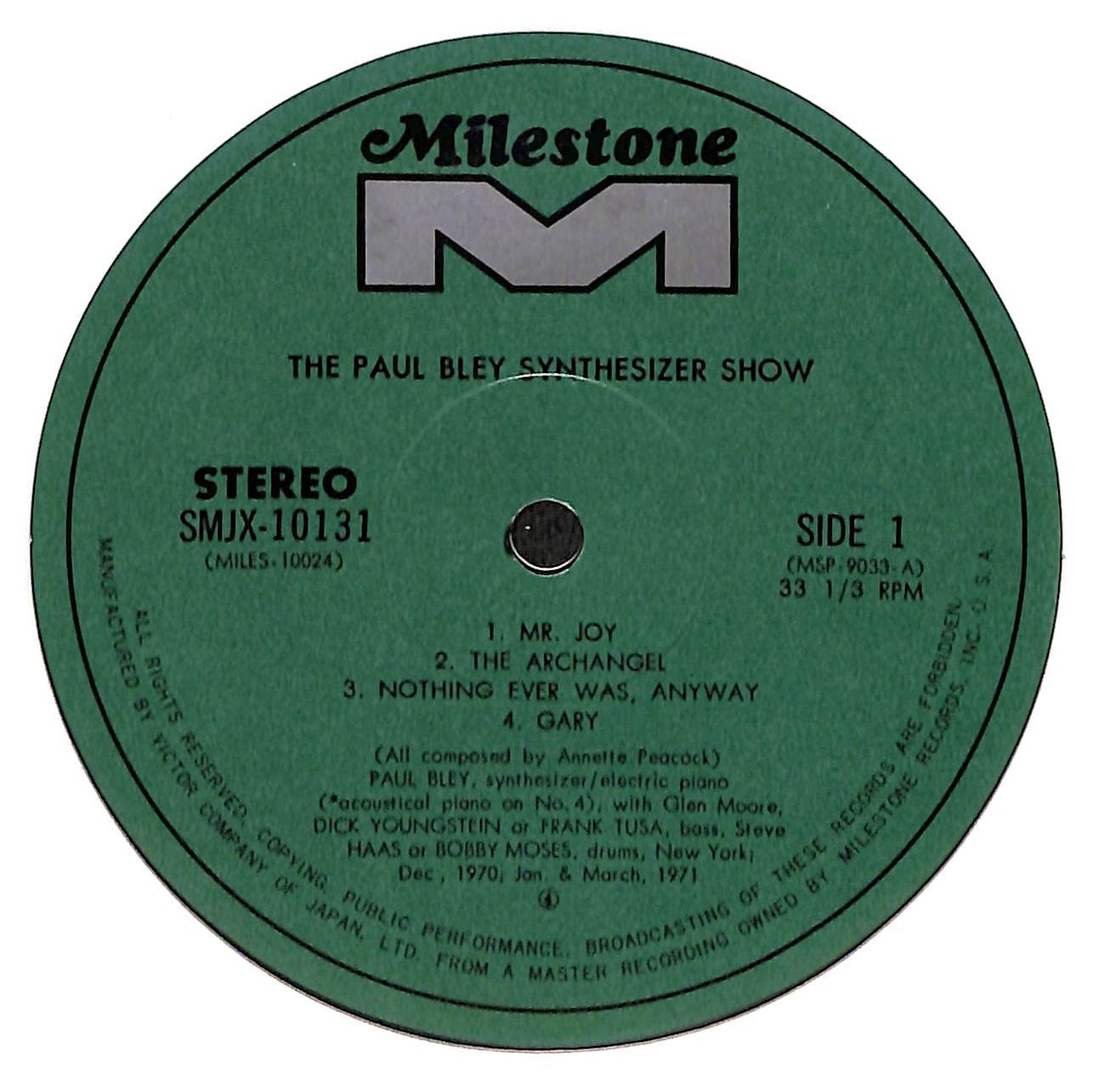 The Paul Bley Synthesizer Show