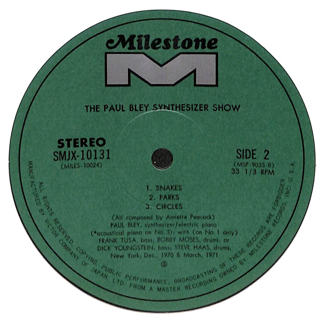 The Paul Bley Synthesizer Show