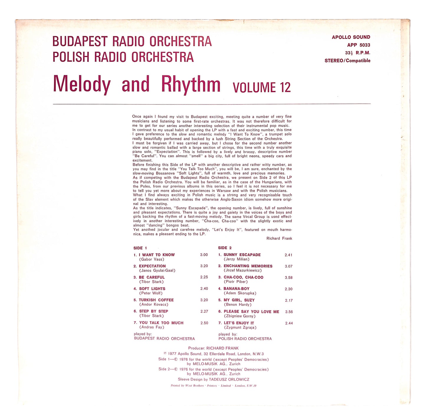 Melody And Rhythm Volume 12