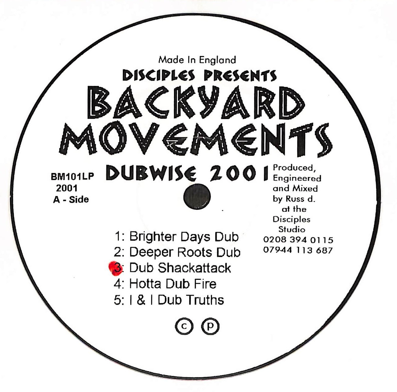 Disciples Presents Backyard Movements Dubwise 2001