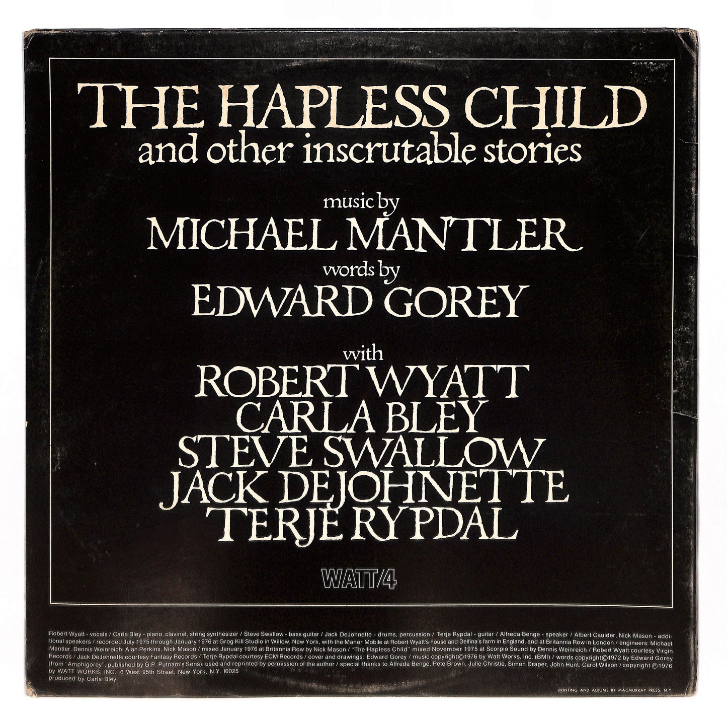 The Hapless Child  (And Other Inscrutable Stories)