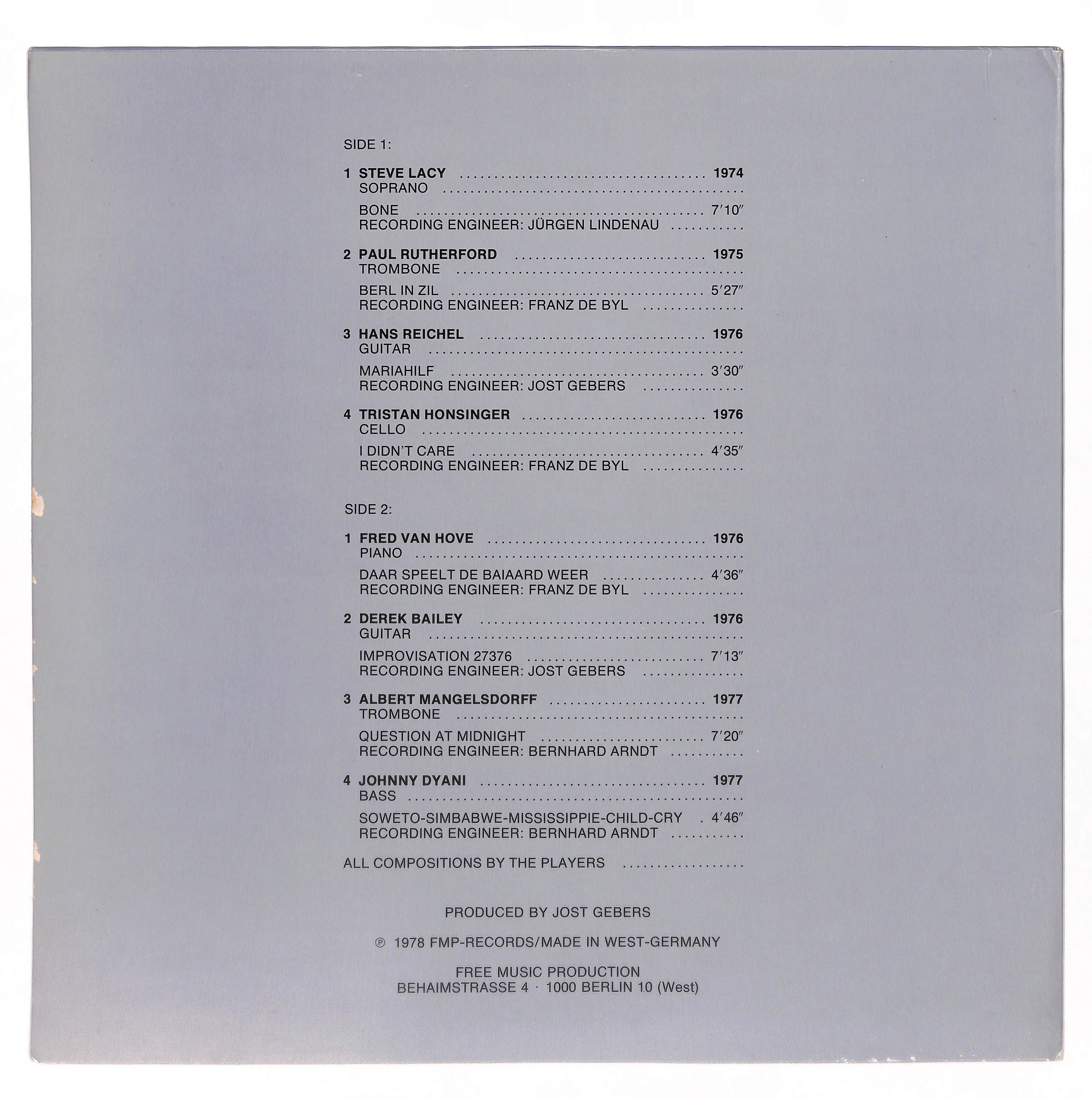 For Example - Workshop Freie Musik 1969 - 1978 – ELLA ONLINE