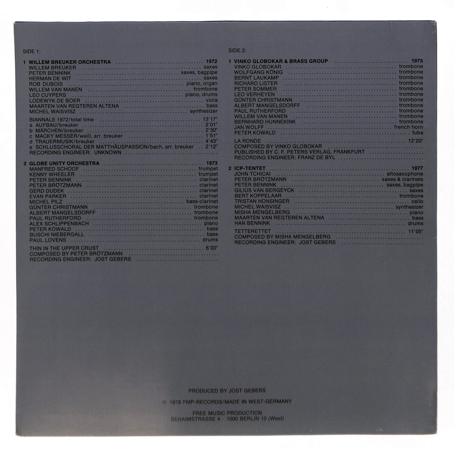 For Example - Workshop Freie Musik 1969 - 1978