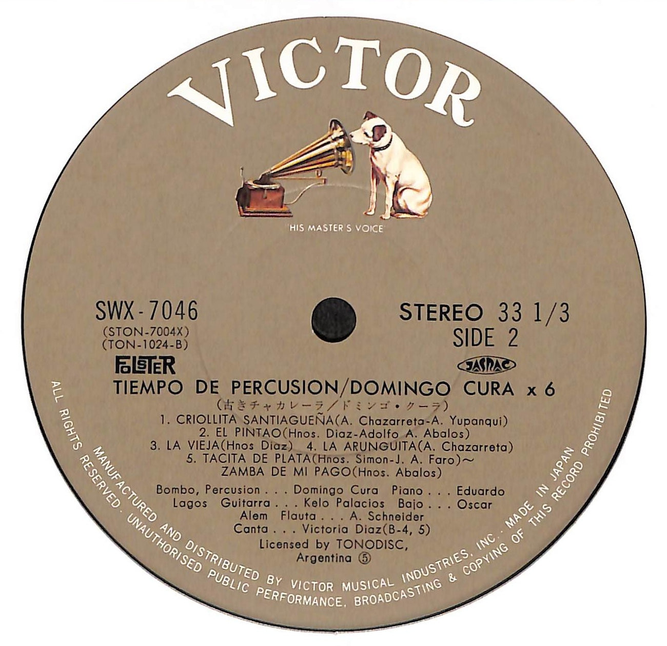 Domingo Cura x 6 – Percusion