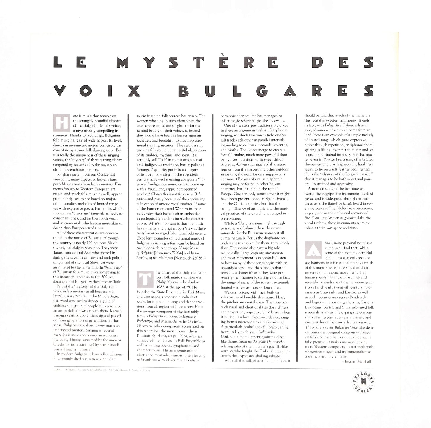 Le Mystère Des Voix Bulgares