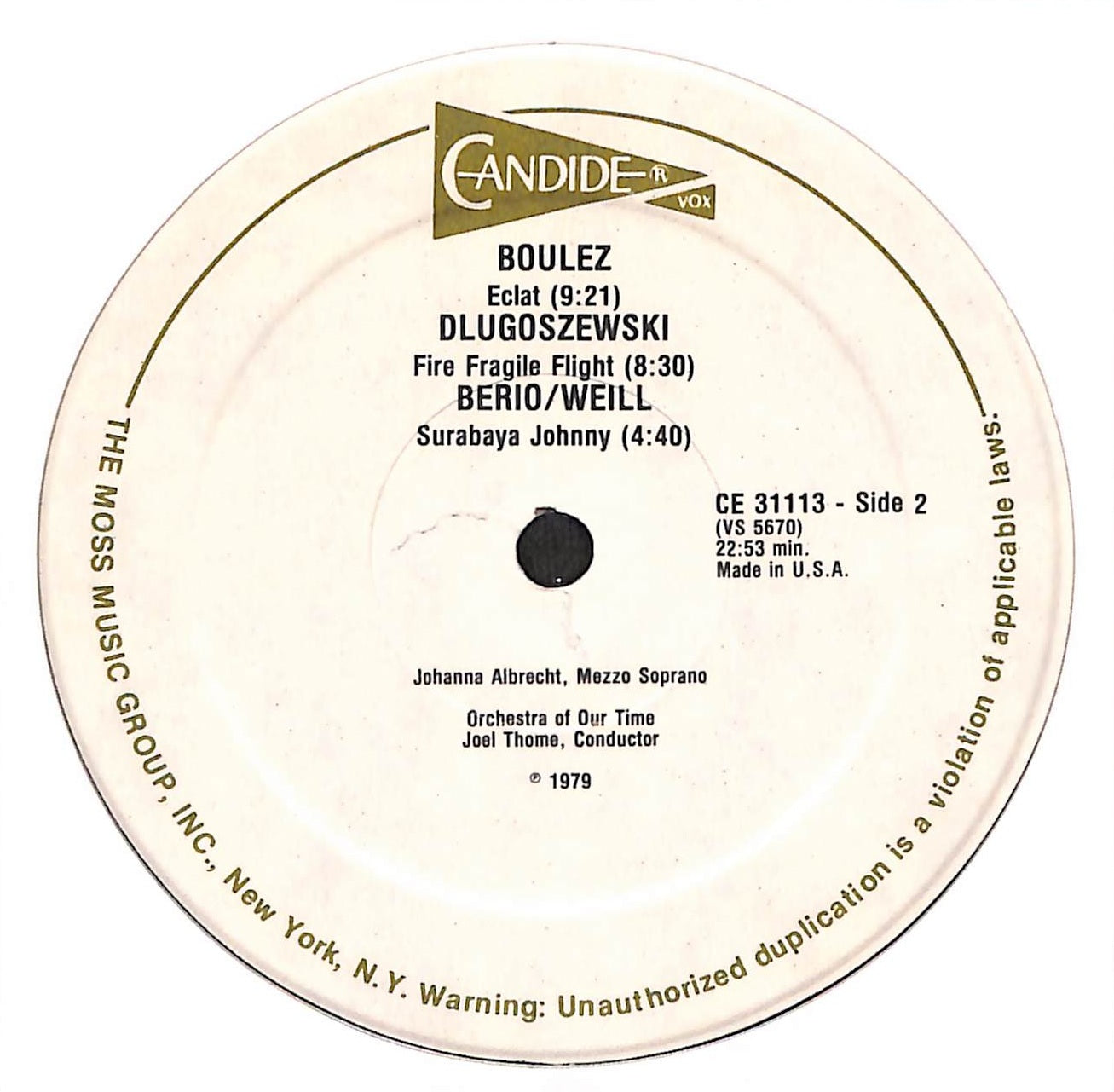 Night Music I / Eclat / Fire Fragile Flight / Surabaya Johnny