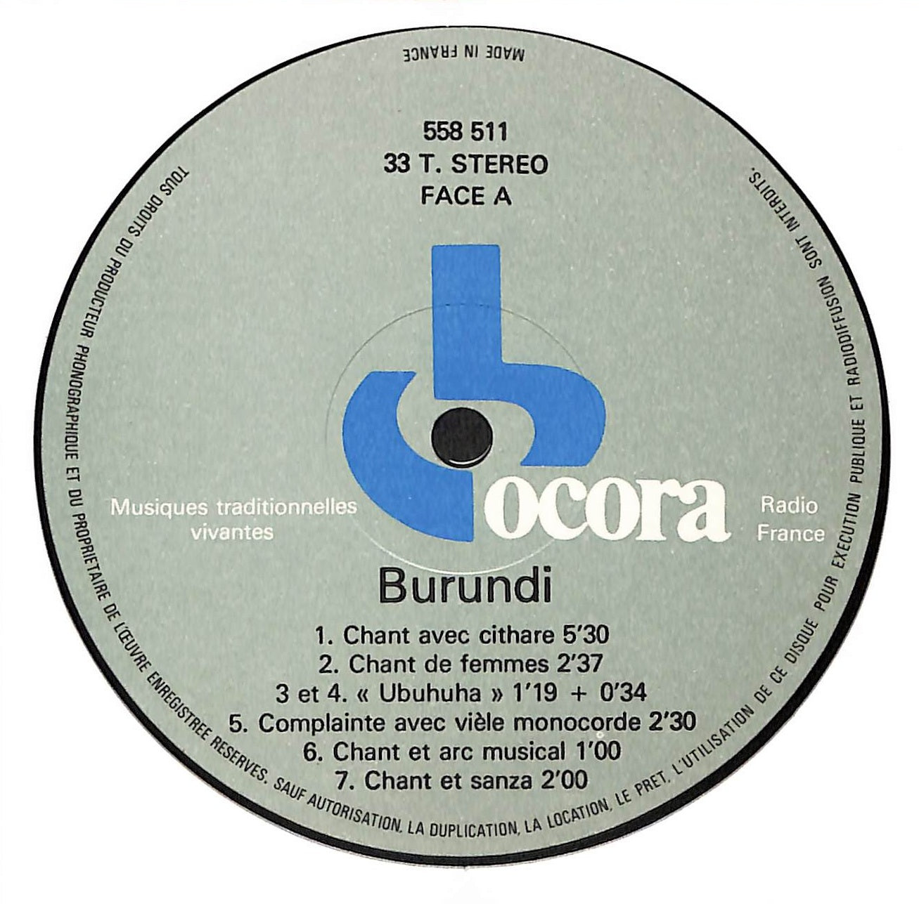 Burundi - Musiques Traditionnelles