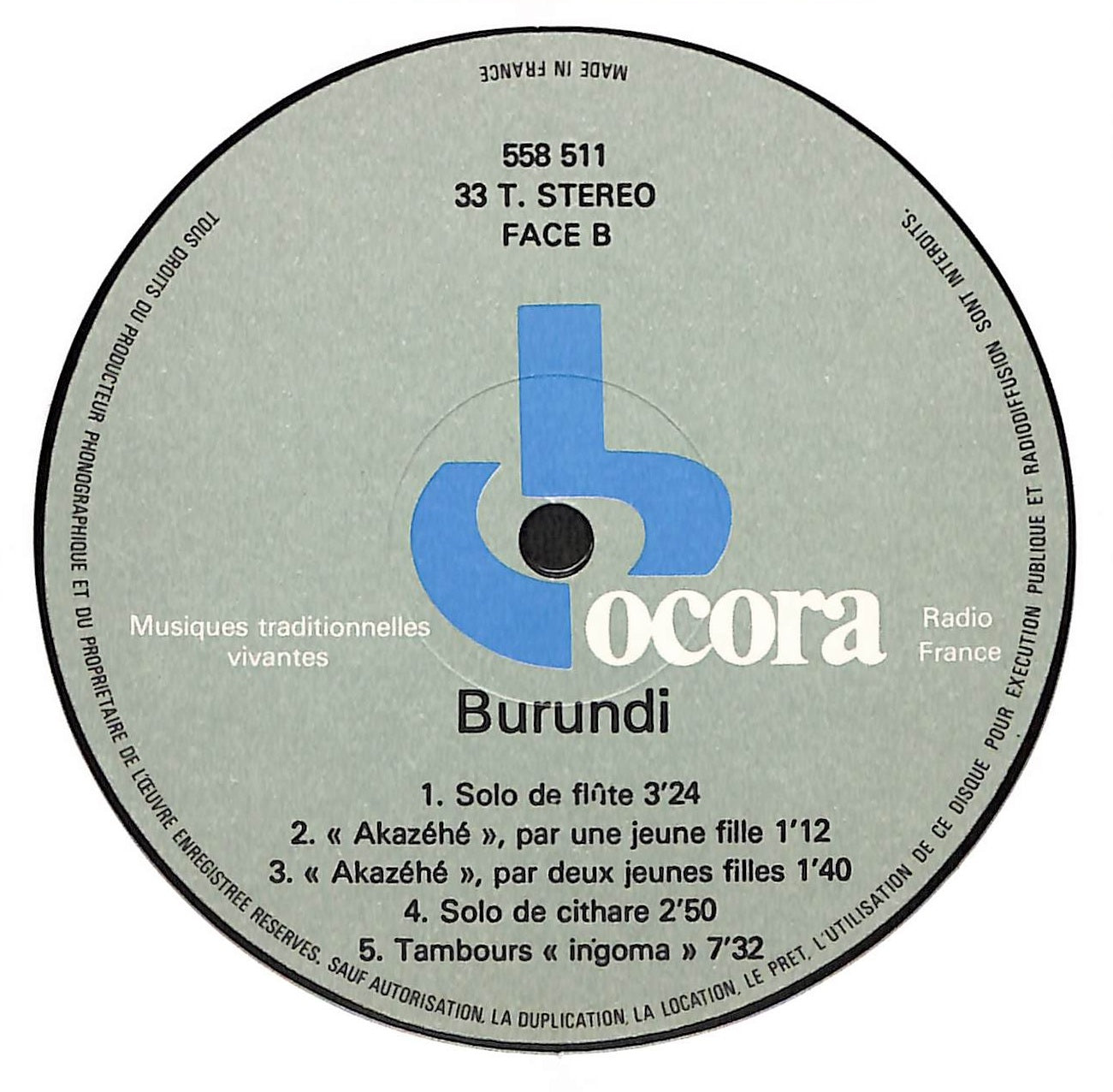 Burundi - Musiques Traditionnelles