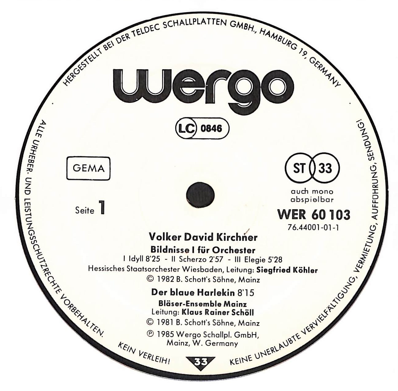 Bildnisse I – Harlekin – Trio – Nachtstück