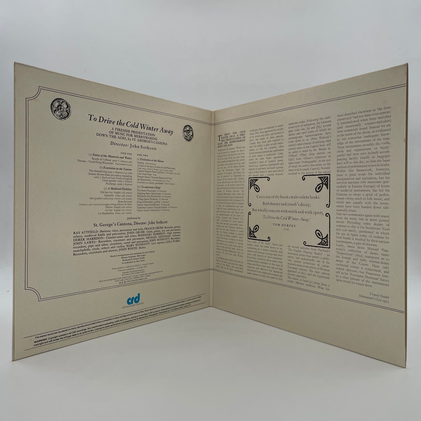 To Drive The Cold Winter Away - A Fireside Presentation Of Music For Merrymaking Down The Ages