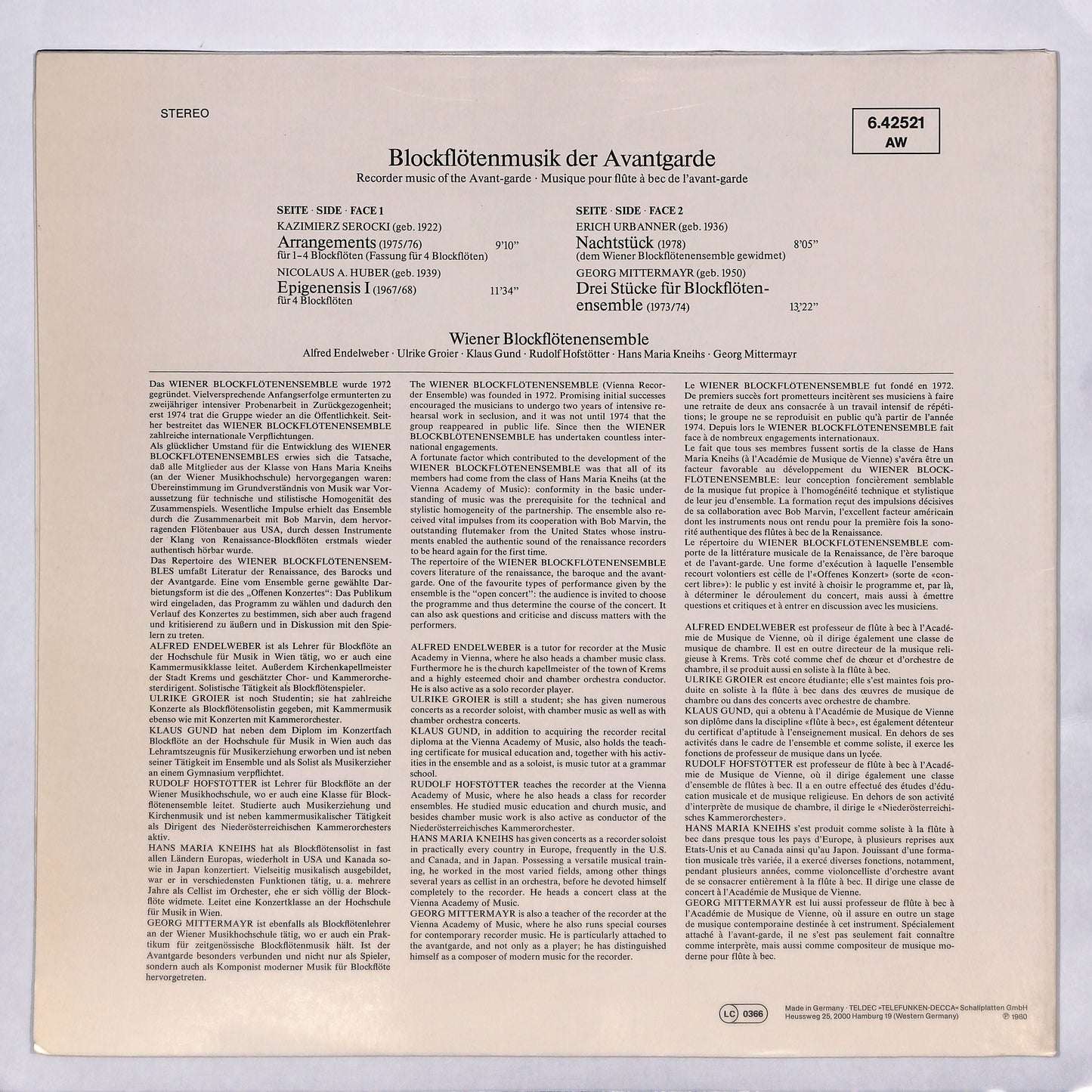 Blockflötenmusik Der Avantgarde