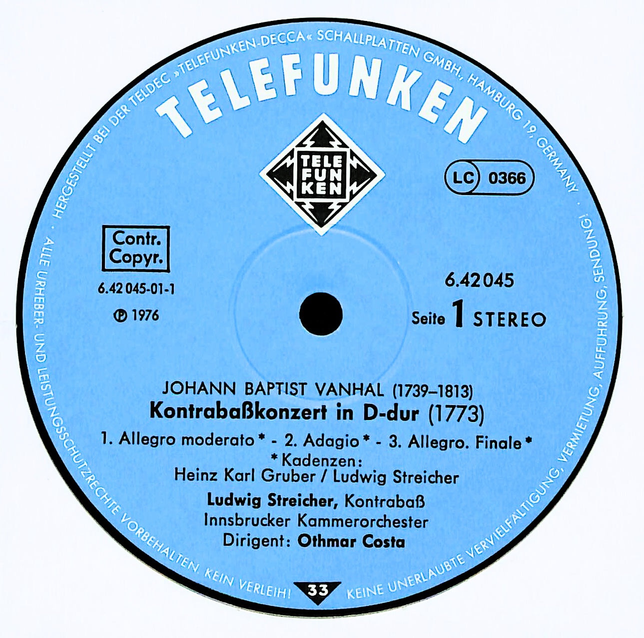 Kontrabaß-Konzerte = Double-bass Concertos = Concertos Pour Contrebasse