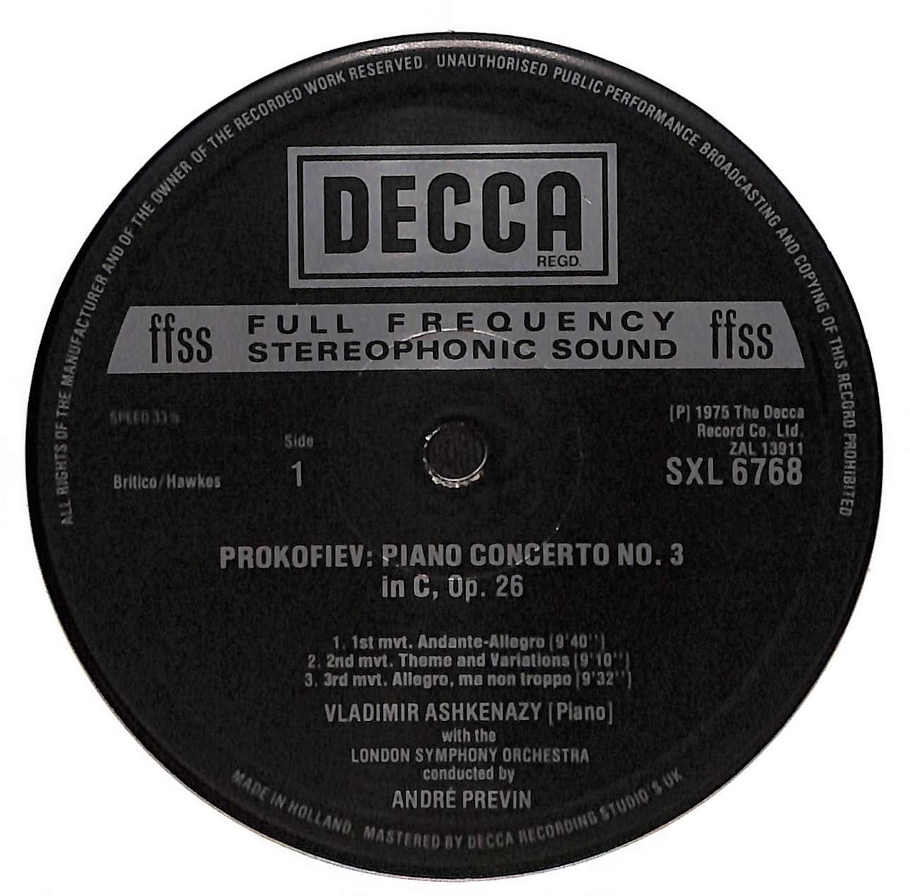 Piano Concerto No. 3 / Classical Symphony / Autumnal