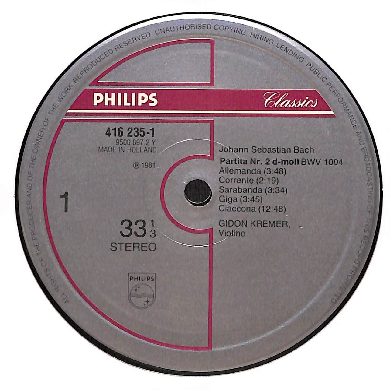 Partita No. 2, BWV 1004 "Chaconne" / Sonate No. 2, BWV 1003