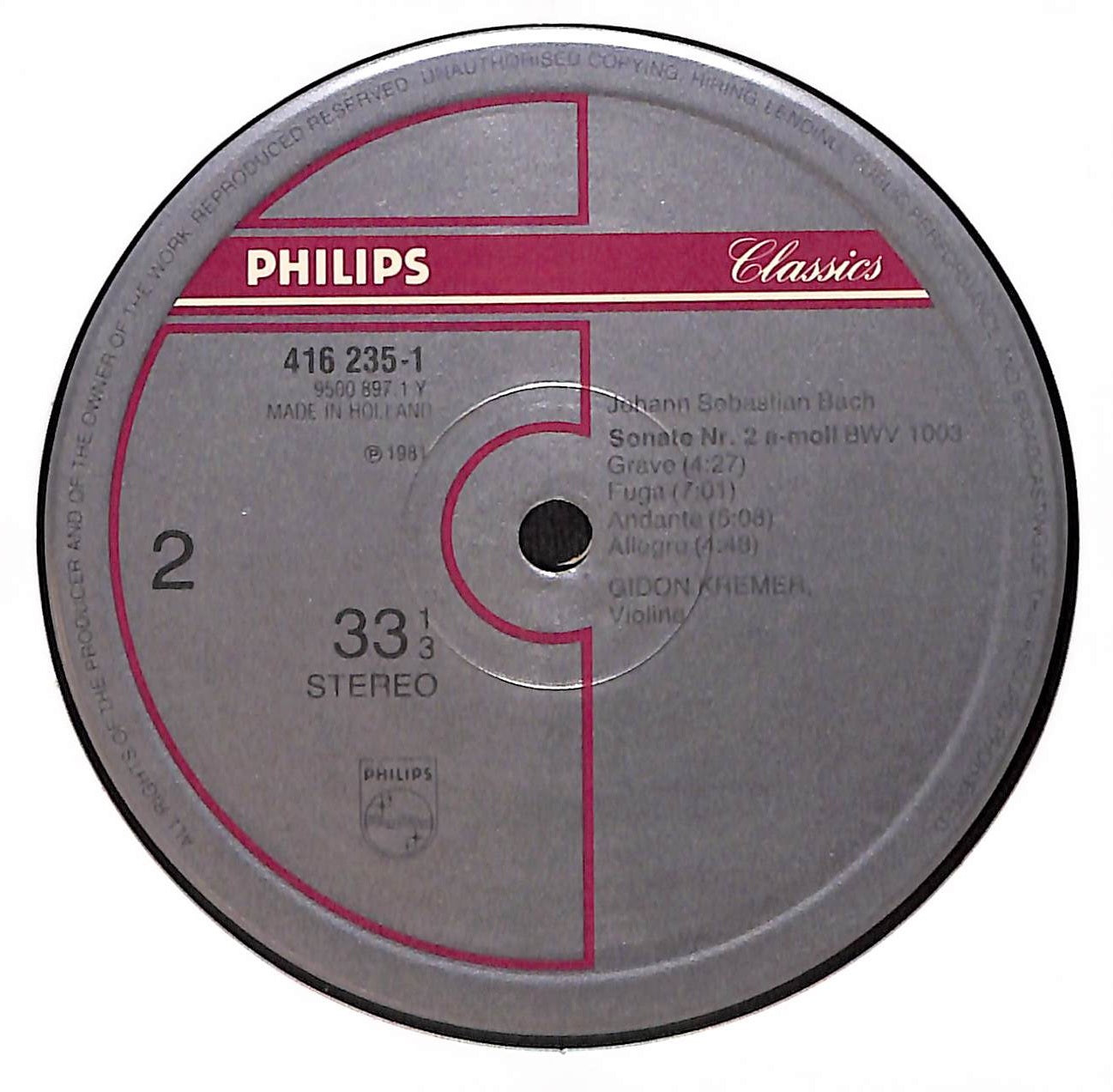 Partita No. 2, BWV 1004 "Chaconne" / Sonate No. 2, BWV 1003