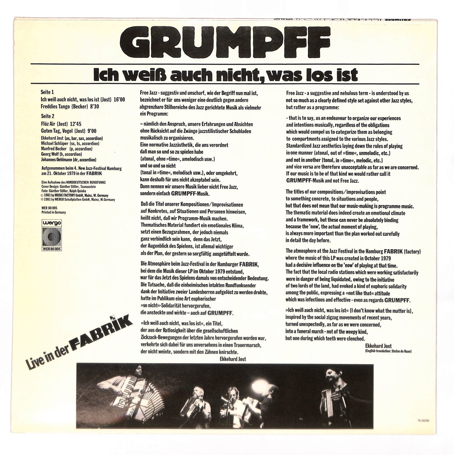 Ich Weiß Auch Nicht, Was Los Ist (Live In Der Fabrik)