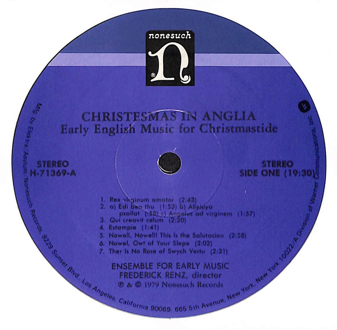 Christesmas In Anglia (Early English Music For Christmastide)