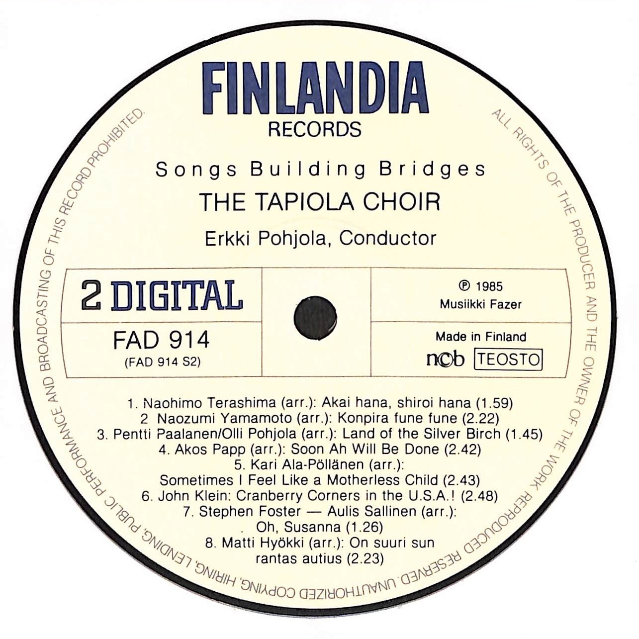 Songs Building Bridges  Laulujen Silta