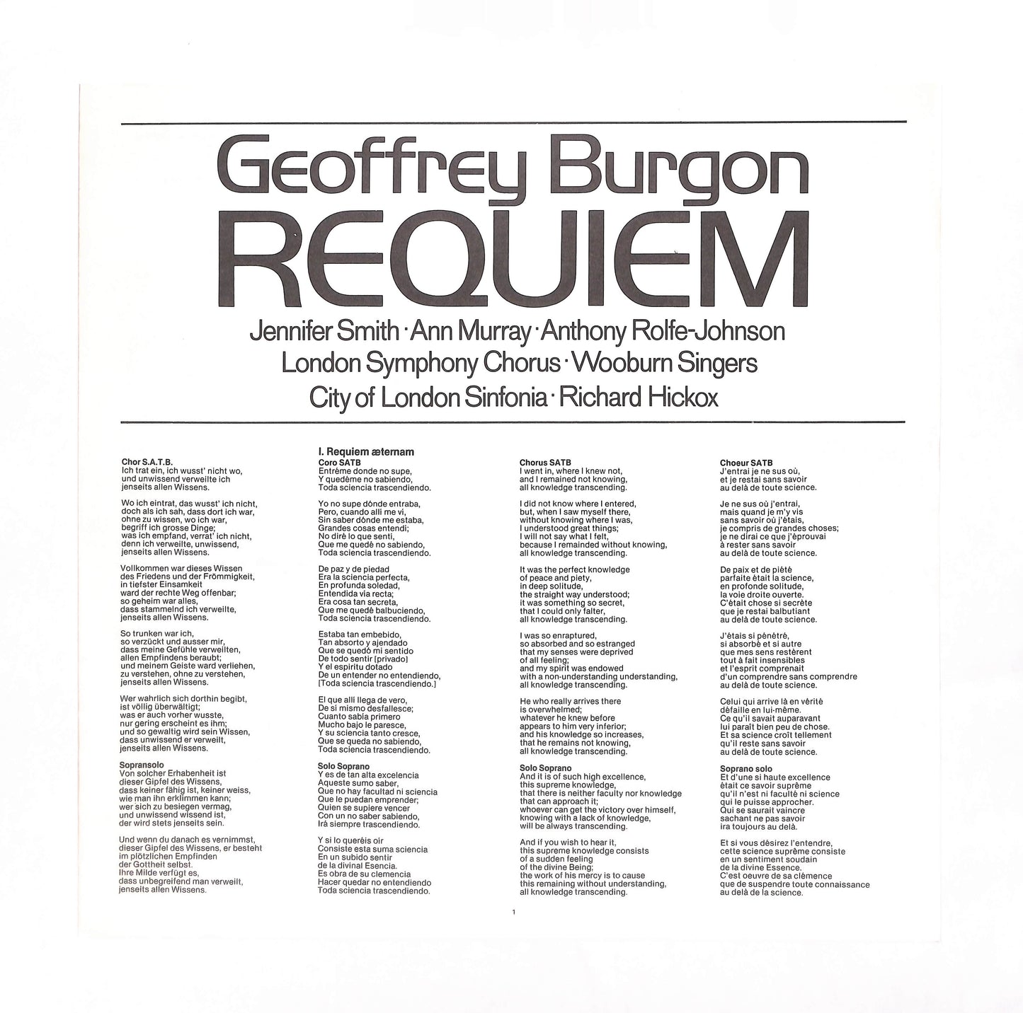 Geoffrey Burgon: Requiem