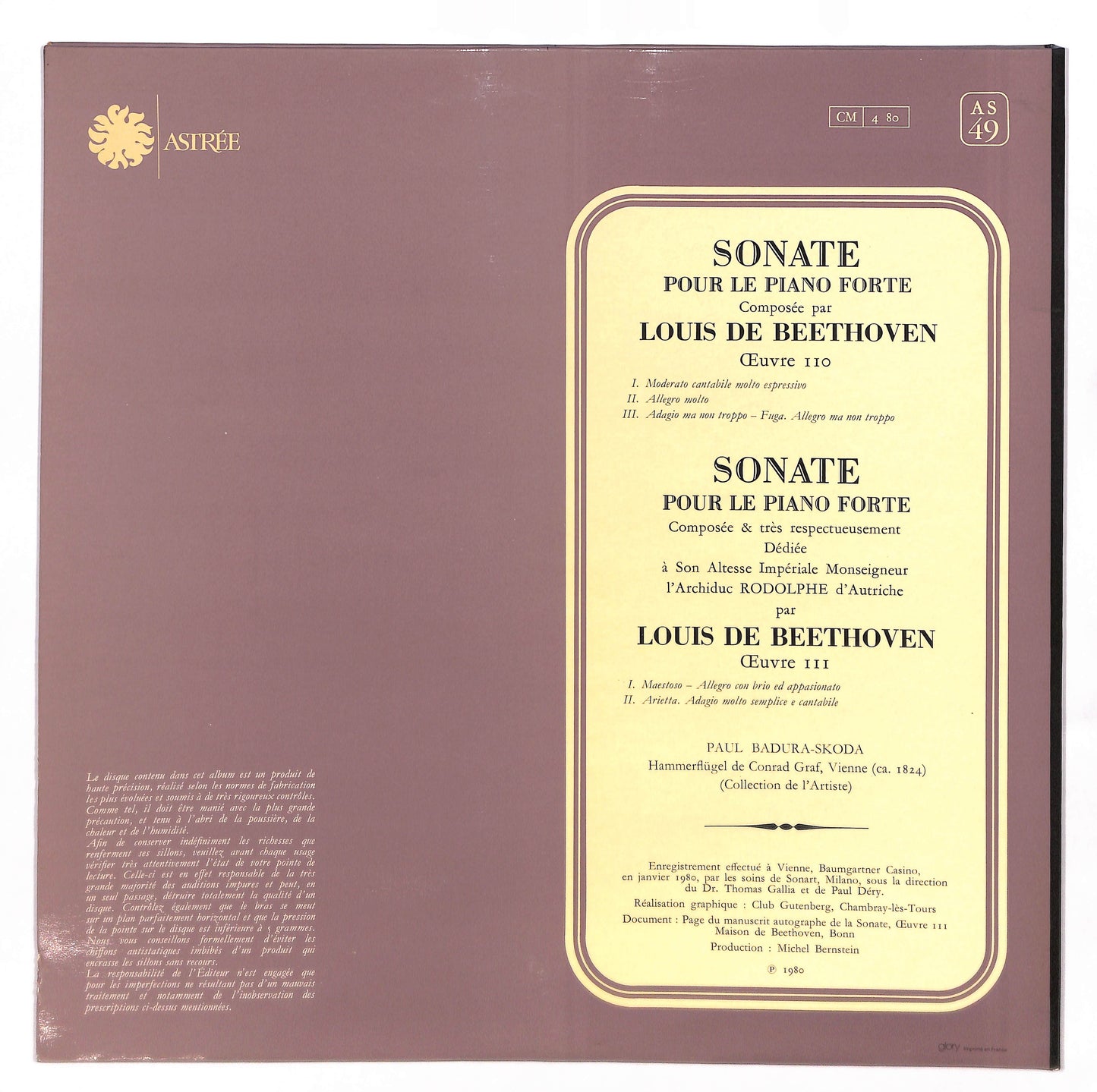 Deux Sonates Pour Le Piano-Forte - Oeuvres 110 & 111