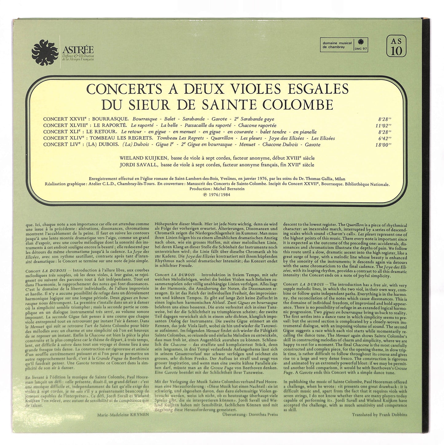 Concerts A Deux Violes Esgales