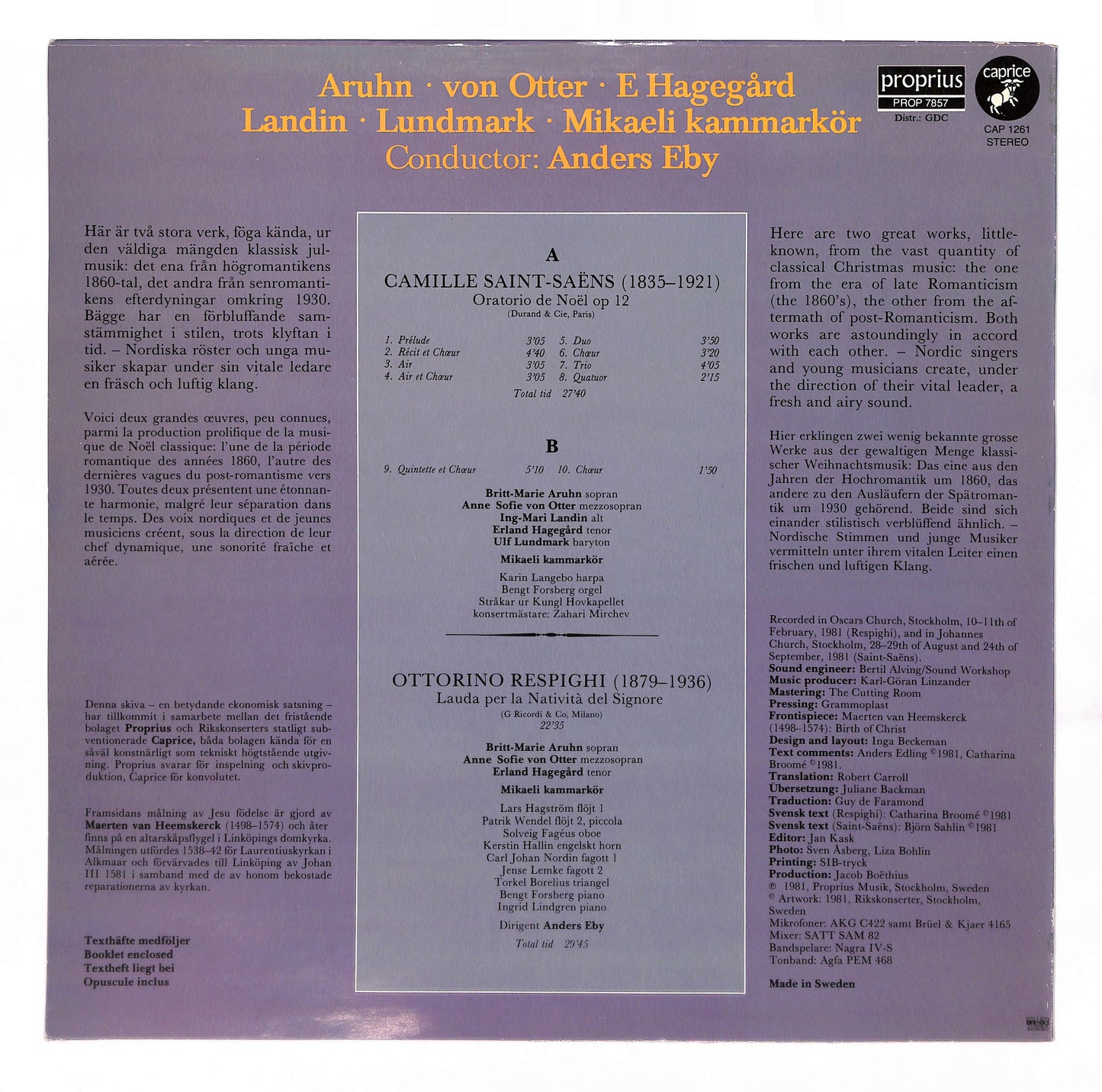 Oratorio De Noël / Lauda Per La Natività Del Signore