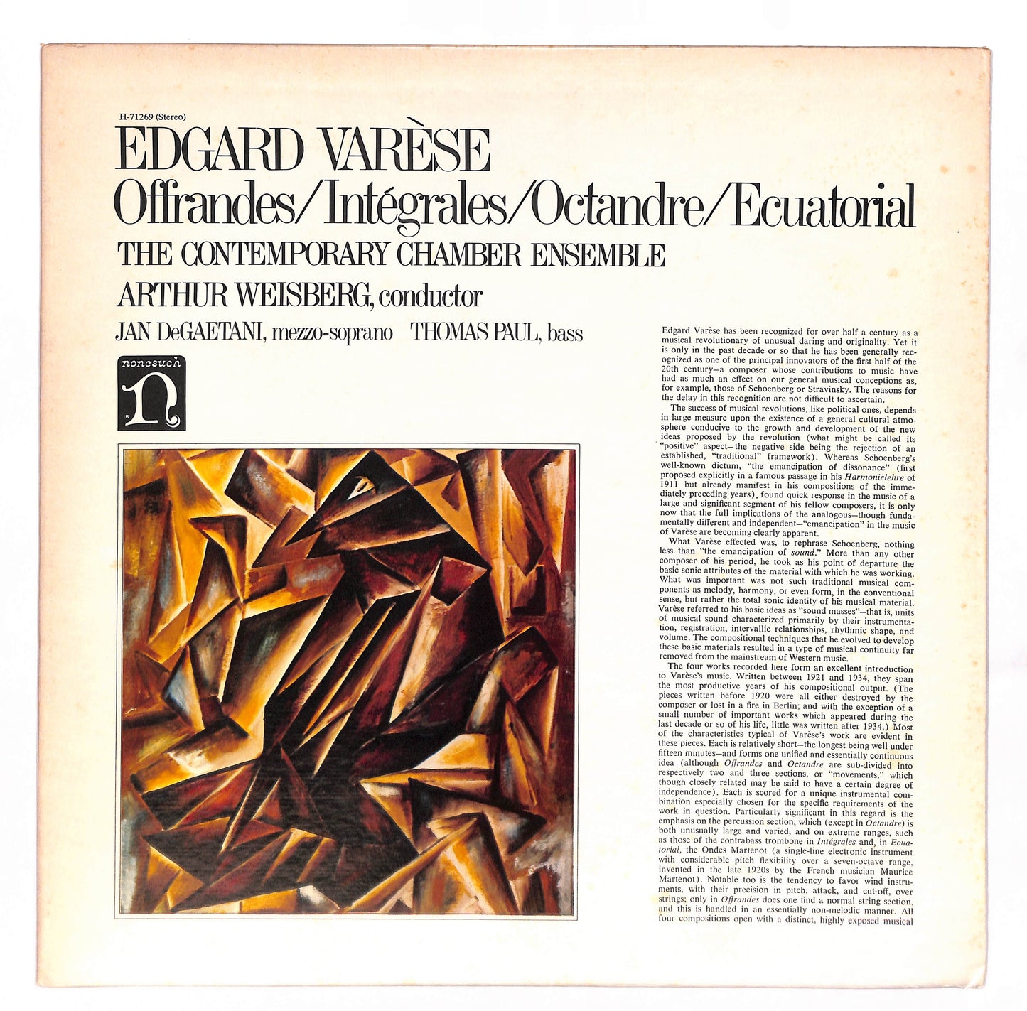 Offrandes / Intégrales / Octandre / Ecuatorial