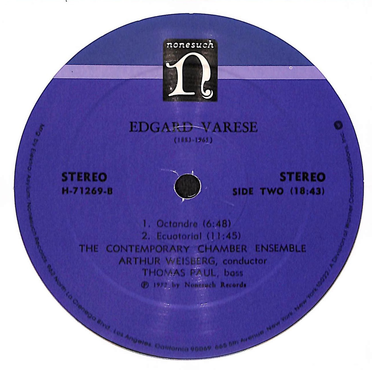 Offrandes / Intégrales / Octandre / Ecuatorial