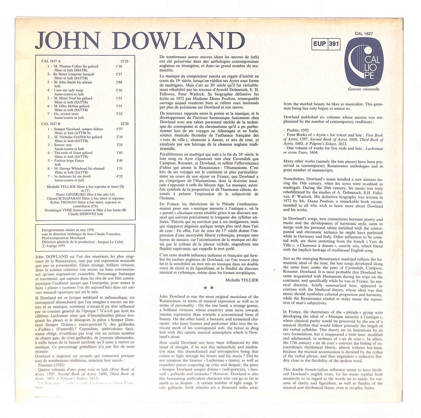 Pavanes, Gaillardes, Airs, Allemandes Et Fantaisie